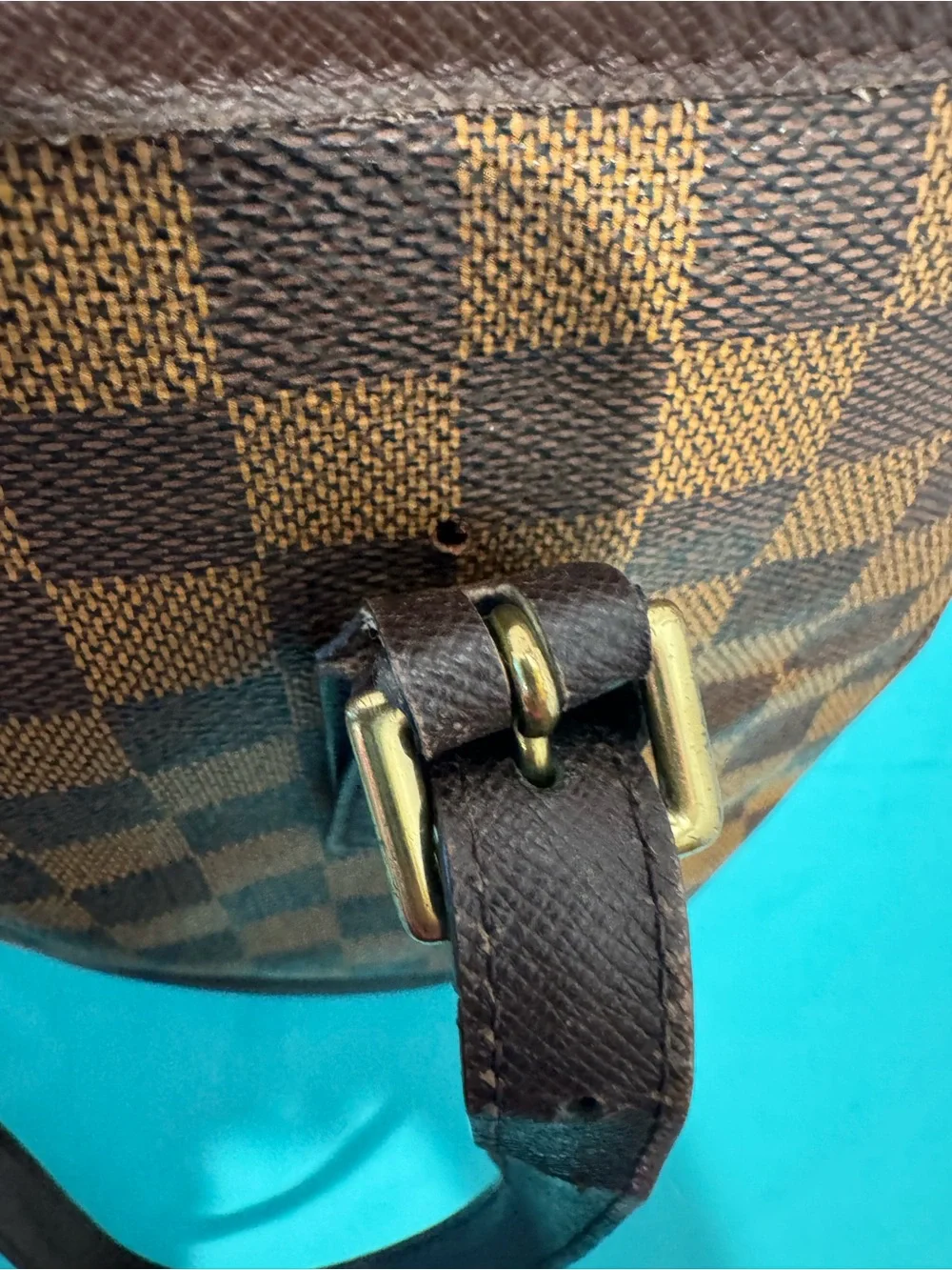 Louis Vuitton Damier Ebene Brown Canvas Bucket Tote